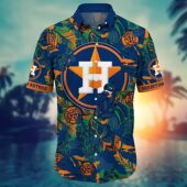 Houston Astros Tropical Jungle Hawaiian Shirt Front - TeeAloha