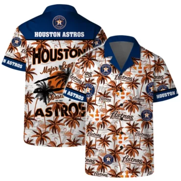 Houston Astros Tropical Palm Sunset Hawaiian Shirt