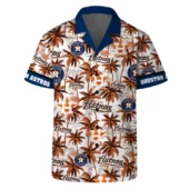 Houston Astros Tropical Palm Sunset Hawaiian Shirt Front - TeeAloha