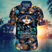 Houston Astros Tropical Paradise Hawaiian Shirt Front - TeeAloha