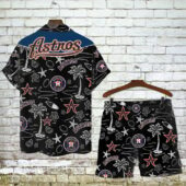 Houston Astros Tropical Stars Hawaiian Shirt Back With Short - TeeAloha