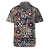 Houston Astros Vintage Tropic Hawaiian Shirt Front - TeeAloha