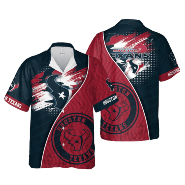 Houston Texans Bold Wave Hawaiian Shirt