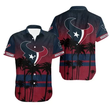 Houston Texans Palm Night Hawaiian Shirt