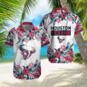 Houston Texans Tropical Blossom Hawaiian Shirt