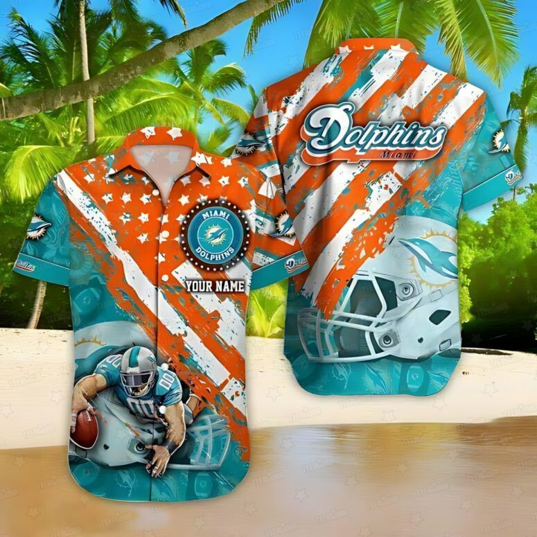 Miami Dolphins American Pride Hawaiian Shirt