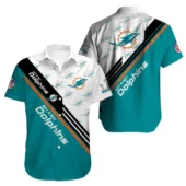 Miami Dolphins Championship Stripe Hawaiian Shirt