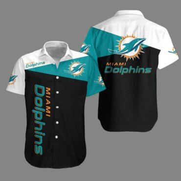 Miami Dolphins Classic Block Hawaiian Shirt