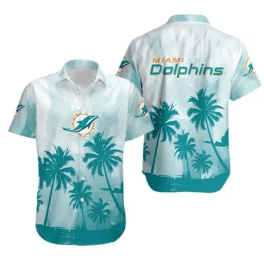 Miami Dolphins Coconut Trees NFL Hawaiian Shirt