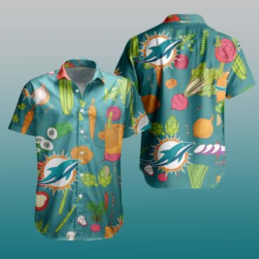 Miami Dolphins Fresh Market Hawaiian Shirt