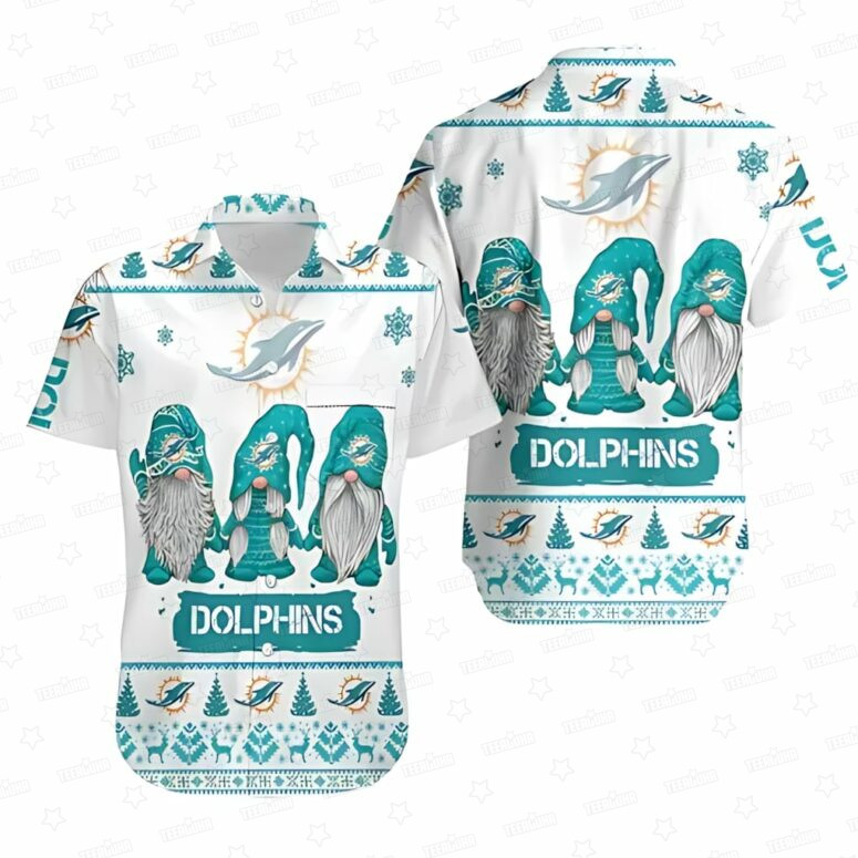 Miami Dolphins Gnome Squad Hawaiian Shirt