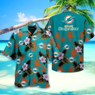 Miami Dolphins Island Bloom Hawaiian Shirt