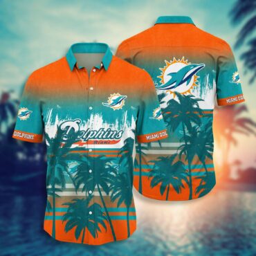 Miami Dolphins Island Horizon Hawaiian Shirt