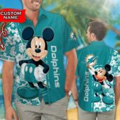 Miami Dolphins Mickey Mouse Hawaiian Shirt