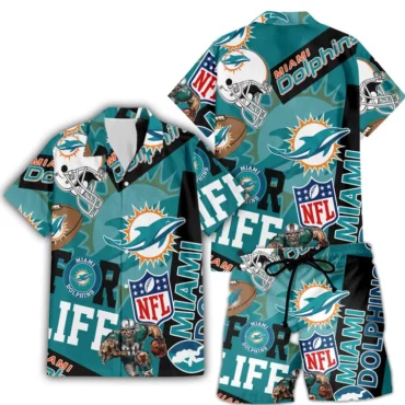 Miami Dolphins NFL For Life Hawaiian Shirt