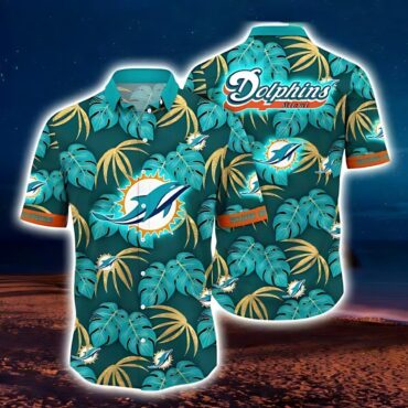 Miami Dolphins Palm Paradise Hawaiian Shirt