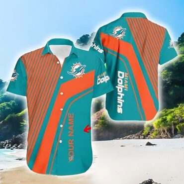 Miami Dolphins Speed Streak Hawaiian Shirt