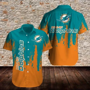 Miami Dolphins Splash Zone Hawaiian Shirt