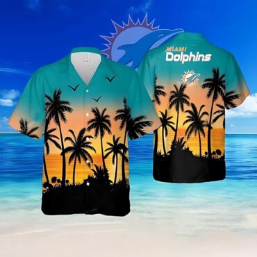 Miami Dolphins Sunset Escape Hawaiian Shirt