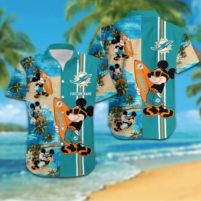 Miami Dolphins Surf's Up Hawaiian Shirt