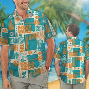 Miami Dolphins Tiki Vibes Hawaiian Shirt