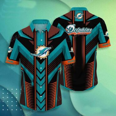 Miami Dolphins Tri-Wave Energy Hawaiian Shirt