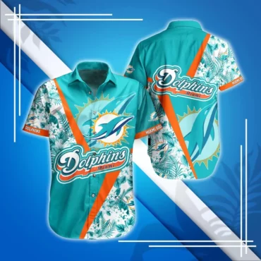 Miami Dolphins Tropical Burst Hawaiian Shirt