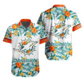 Miami Dolphins Tropical Paradise Floral Hawaiian Shirt