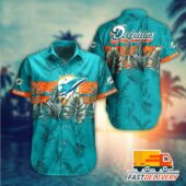 Miami Dolphins Tropical Sunset Hawaiian Shirt