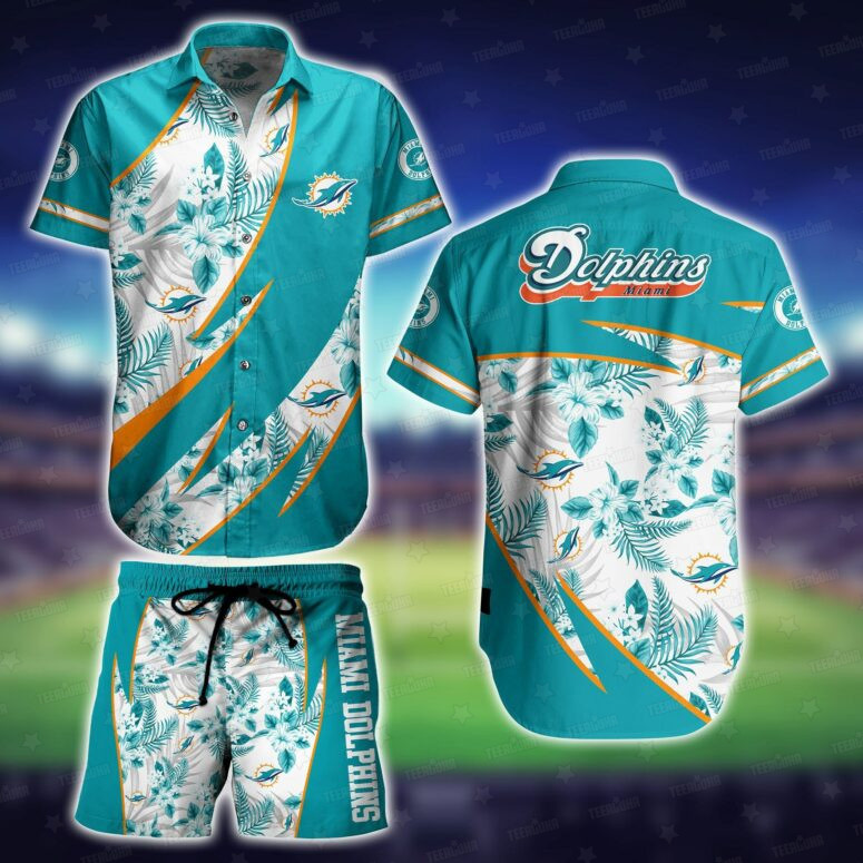 Miami Dolphins Tropical Surge Hawaiian Shirt