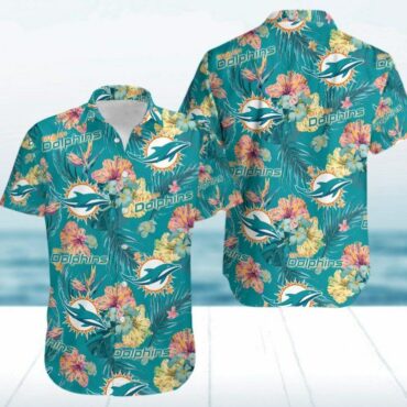 Miami Dolphins Tropical Wave Hawaiian Shirt