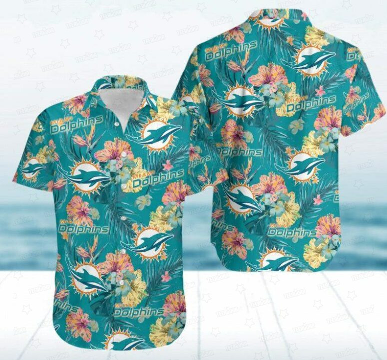 Miami Dolphins Tropical Wave Hawaiian Shirt