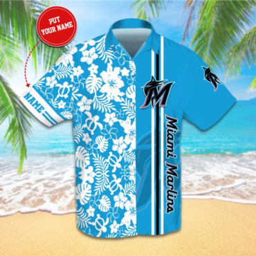 Miami Marlins Ocean Breeze Custom Hawaiian Shirt