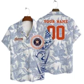 Personalized Houston Astros Tribal Wave Hawaiian Shirt - TeeAloha