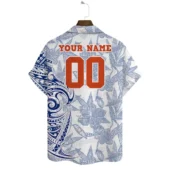 Personalized Houston Astros Tribal Wave Hawaiian Shirt Back - TeeAloha