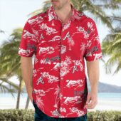 Atlanta Braves Island Escape Hawaiian Shirt Mockup Front - TeeAloha