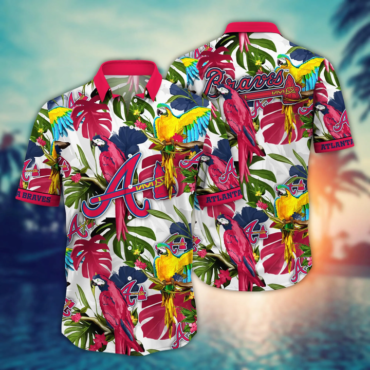 Atlanta Braves Parrot Paradise Hawaiian Shirt