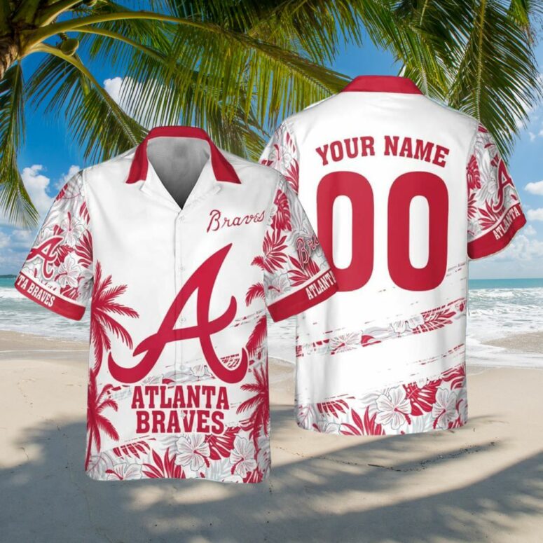 Atlanta Braves Personalized Palms Hawaiian Shirt