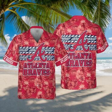 Atlanta Braves Tribal Tropics Hawaiian Shirt