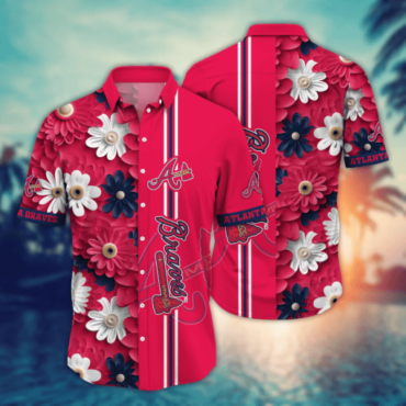 Atlanta Braves Tropical Blossom Hawaiian Shirt