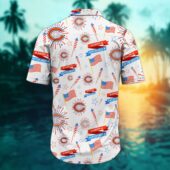 Chicago Bears 4th Of July Celebration Hawaiian Shirt Back - TeeAloha