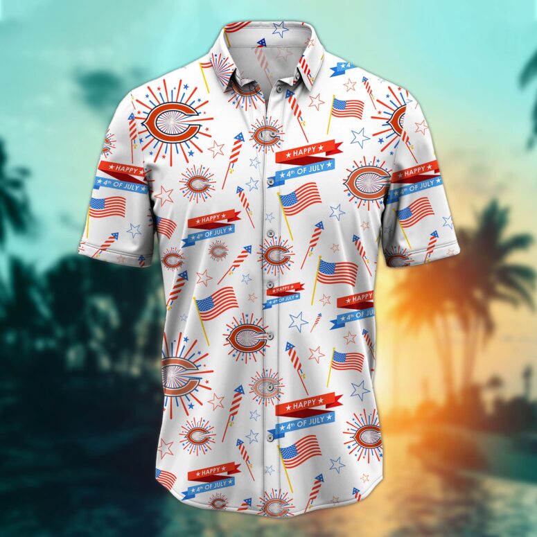 Chicago Bears 4th of July Celebration Hawaiian Shirt