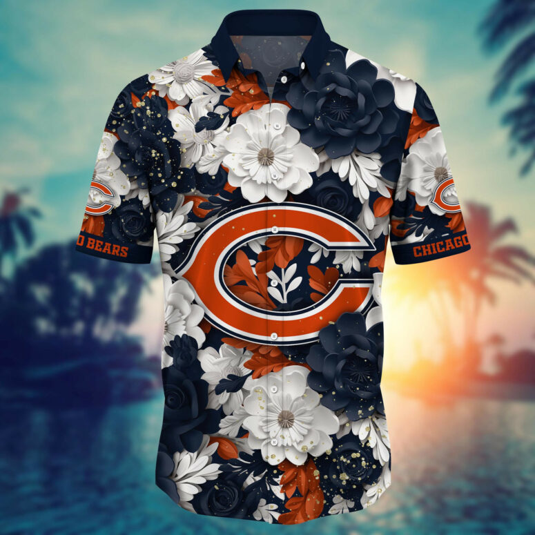 Chicago Bears Blooming Pride Hawaiian Shirt