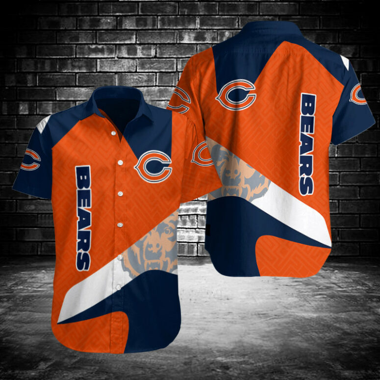 Chicago Bears Bold Streak Hawaiian Shirt