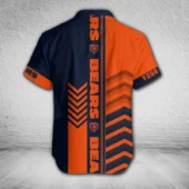 Chicago Bears Chevron Stride Hawaiian Shirt Back - TeeAloha