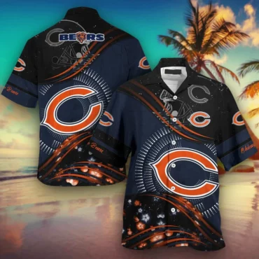 Chicago Bears Cosmic Wave Hawaiian Shirt