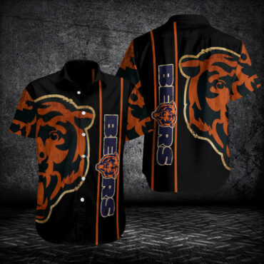 Chicago Bears Fierce Stripes Hawaiian Shirt