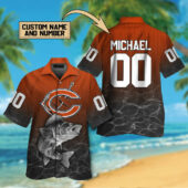 Chicago Bears Fishing Fanatic Custom Hawaiian Shirt