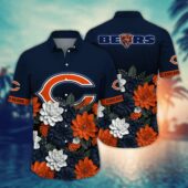 Chicago Bears Floral Bloom Hawaiian Shirt - TeeAloha