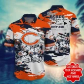 Chicago Bears Floral Family Custom Hawaiian Shirt